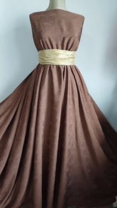 Jaquard MARON CACAO, viscoză VIS1110